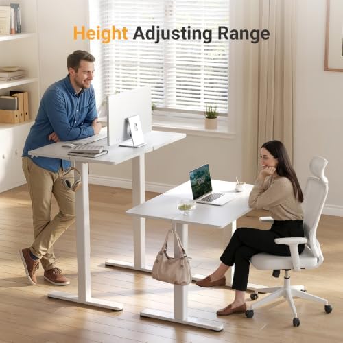 YDN 40 x 24 Inch White Electric Standing Desk - Image 4