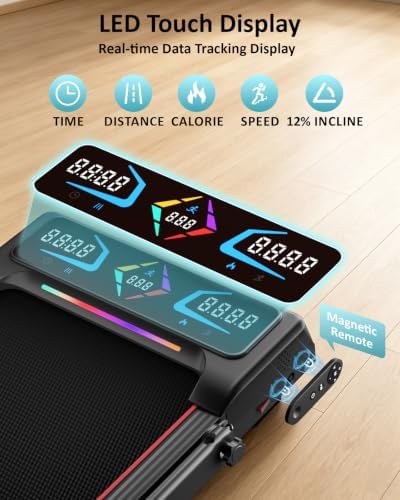 Walking Pad with Auto 12% Incline Handle Bar,Foldable Treadmill for Home - Image 3