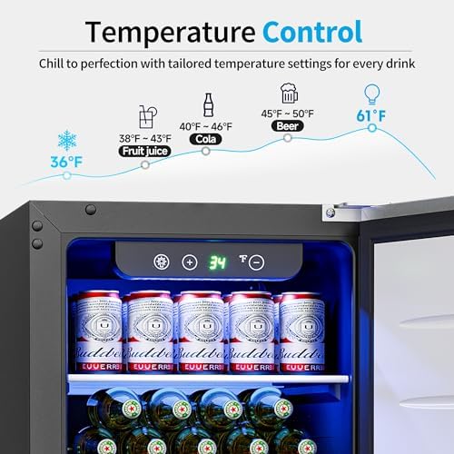 Feelfunn 15 Inch Beverage Refrigerator,126 Cans Outdoor Refrigerator - Image 3