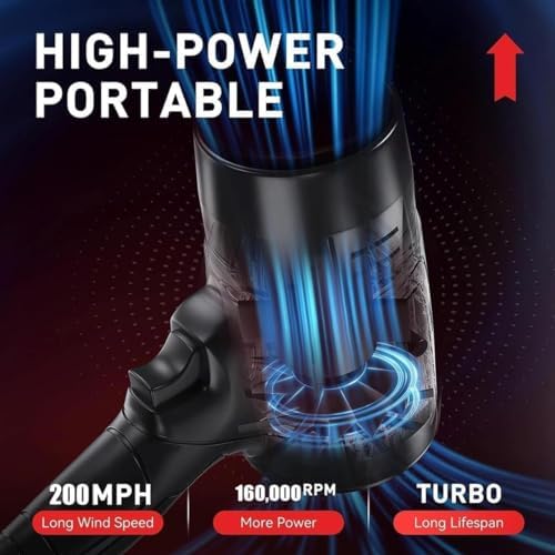 Storm Industries Jet Blower 2.0, 2026 Upgraded Electric Cordless Car Air Dryer Blower, 160,000 RPM 200 Mph, Handheld Turbo Blower for Car, Patio, Snow, Dust - Image 3
