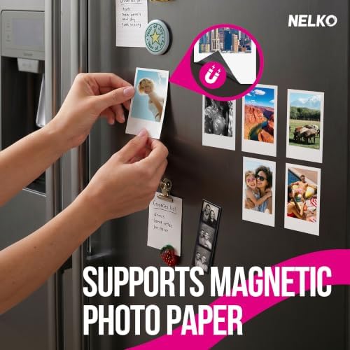 Nelko Flow Photo Printer, 2x3 Portable Inkjet Printer for Sticker, Magnetic, Water Transfer & Heat Transfer Paper, Bluetooth Compatible with iOS & Android, App Editing, Charcoal - Image 5