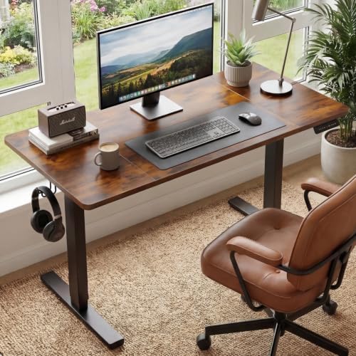 55 x 28Inch Electric Standing Desk, Height Adjustable Computer Desk - Image 2