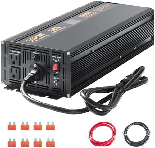 VEVOR 2500W Sump Pump Battery Backup with LCD, Automatically Shifts to Inverter Power Ensuring Uninterrupted Operation, Essential for Emergencies & Power Failures by VEVOR