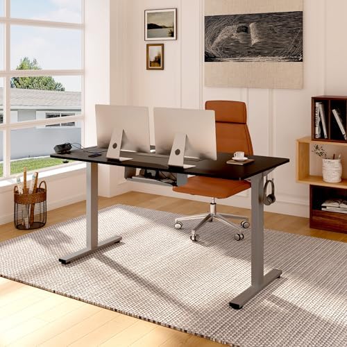 FLEXISPOT EN2 55"x28" Standing Desk with Power Strip Bundle, Black - Image 2