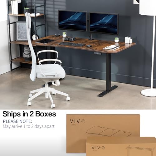 VIVO Rustic Vintage Brown 60 x 24 in Standing Desk, DESK-KIT-E2B1N - Image 4