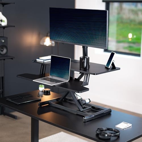 VIVO Black 36 inch Electric Desk Converter, DESK-VE36B - Image 2