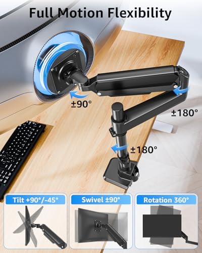 MOUNTUP Odyssey G9 Tall Monitor Arm Holds 4.4-44 lbs for 32-49 Inch Screens - Image 5