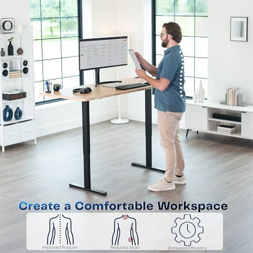 VIVO Black Dual Motor Electric Standing Desk Frame, DESK-E-200B - Image 6