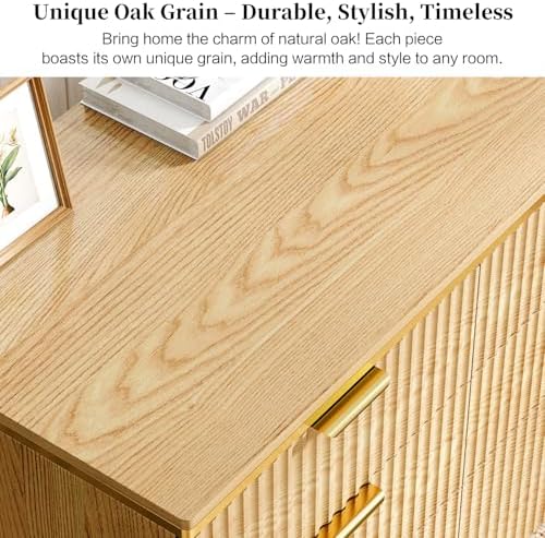 Ieejdn Computer Desk with 6 Drawers, 78" Modern Writing Desk with 0.98" Thickened Desktop & Storage Shelves, Adjustable Direction & Extendable Executive Office Desk Study Table for Home Office, Oak - Image 6