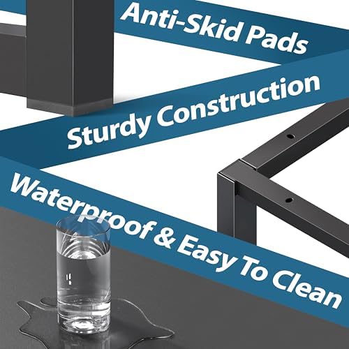 SHW Mission 48-Inch Home Office Computer Desk, Black - Image 5