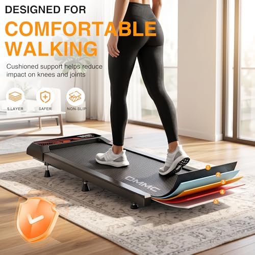 2.5HP Walking Mat with Incline pad,Under Desk Treadmill, Walking Running Pad with Remote,3 in 1 Low Noise Small Mini Portable Treadmill with Led Screen,Compact Treadmills for Home Office - Image 6