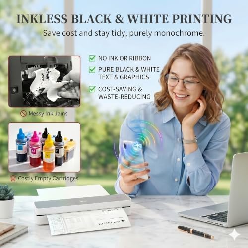 HPRT Inkless Portable Thermal Printer,MT610,203 DPI,8.5 x 11 - Image 2