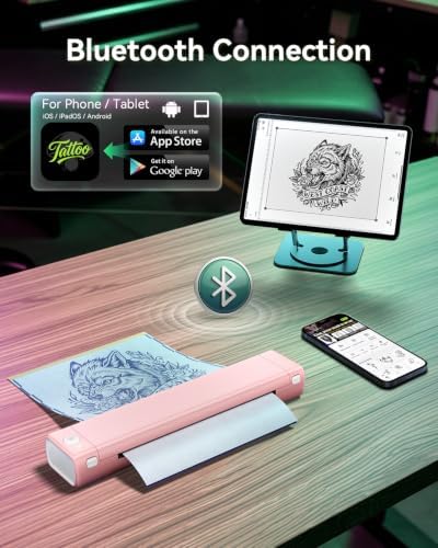 Phomemo M08F Tattoo Stencil Printer, Bluetooth, Wireless, Thermal, Portable - Image 4