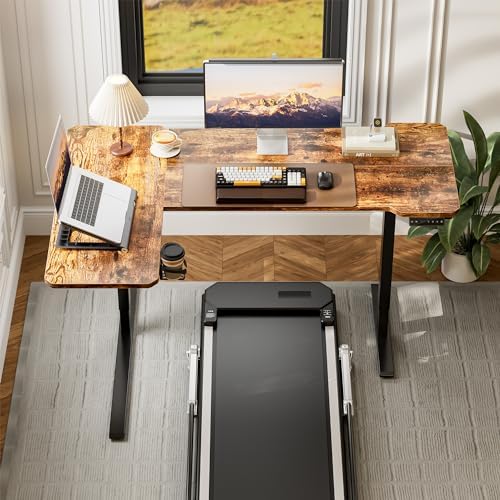 Acrolix L Shaped Electric Standing Desk,51x31.5 Reversible,Rustic Brown - Image 2
