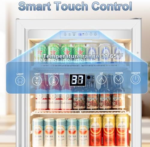 Velivi 24''Beverage Refrigerator Undercounter Fridge with Glass Door - Image 6