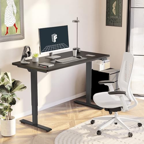 FLEXISPOT E6 3-Stage Dual Motor Electric Standing Desk 55 x 28 Sit Stand Up Desk, Holds 220 lbs, Adjustable Height w/Memory Presets, One-Piece Black Desktop & Black Frame, Ships in 2 Boxes - Image 2