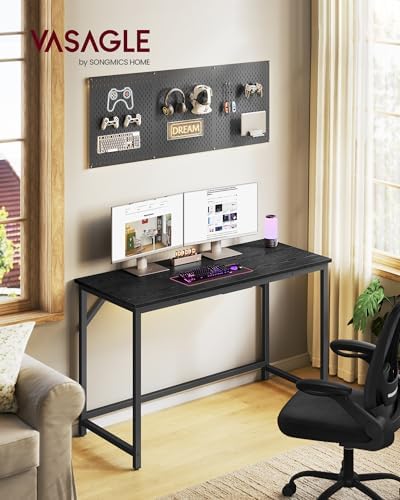 VASAGLE Computer Desk, Steel Frame Gaming Desk for Home Office, 47.2 Inch - Image 2