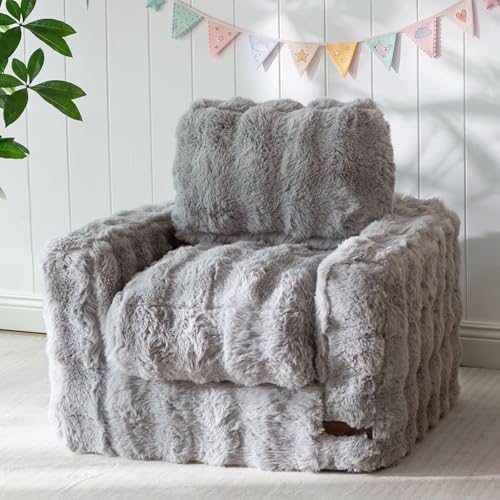 MAXYOYO Kids Bean Bag Chair, Comfy Upholstered Bean Bag Sofa with Filler by MAXYOYO