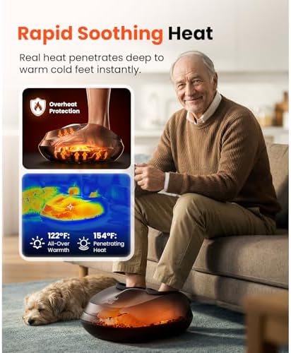 BOB AND BRAD Foot Massager with Heat, Shiatsu Deep Kneading & Air Compression for Plantar Fasciitis, FSA Eletric Feet Massager Machine, Fits US Size 12, HSA Eligible - Image 3
