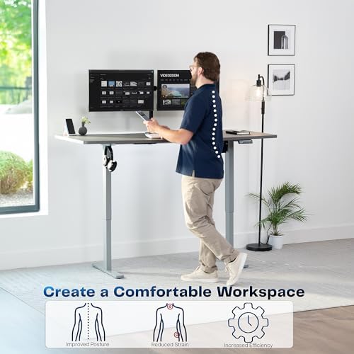 VIVO Dark Gray 71 x 30 in Standing Desk, DESK-KIT-1G7G - Image 4