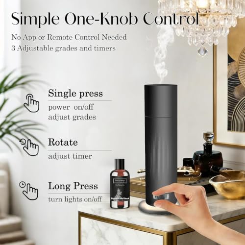 Waterless Essential Oil Diffuser, Scent Air Machine for Home with Hotel Scent Oil, Covers Up to 1000 Sq.Ft, Adjustable Mist & Timer, Hotel and Commercial Use - Image 5