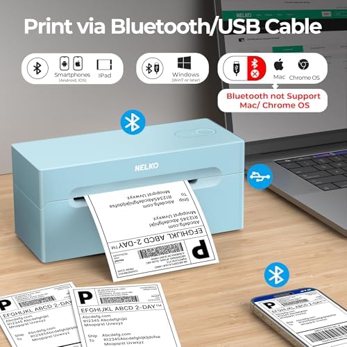 Nelko Bluetooth Thermal Shipping Label Printer, 4x6 Thermal Label Printer - Image 3