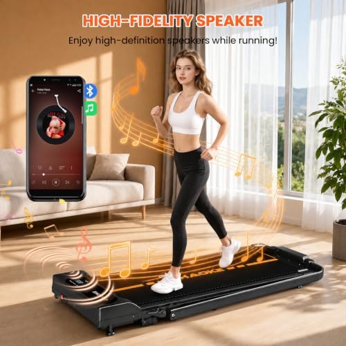 Walking Pad Treadmills for Home with 7.5MPH, Built-in Speaker, Upgrade 3.0HP Foldable Treadmills with 10% Incline, Compact Running Machine with APP, 350 LBS, LED Display, Remote Control - Image 6