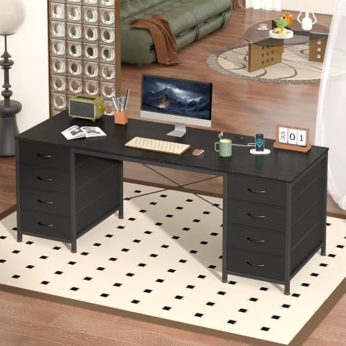 60 Inch Computer Desk with 8 Drawers for Home Office, Bedroom, Living Room - Image 3