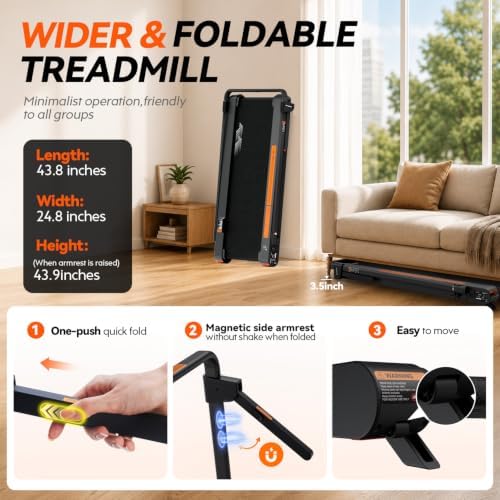 Mahrole Walking Pad with Vibration Plate and Handle Bar,Foldable Treadmill - Image 3