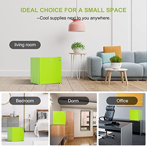 1.6 Cu' Mini Refrigerator, Small Refrigerator, Mini Fridge with Freezer, Compact Refrigerator, Green (FR 160 GREEN) - Image 6