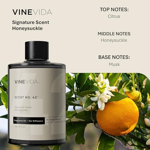 VINEVIDA [16 Fl Oz] Honeysuckle Fragrance Oil for Cold Air Diffusers, Essential Oils for Diffuser Oil Refill & Air Freshener Room Spray - Image 2