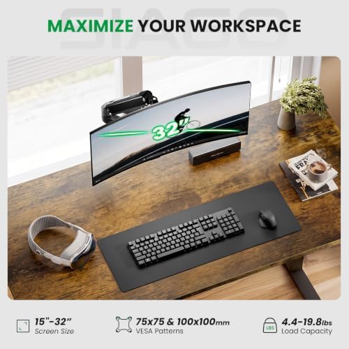 SIAGO 48 x 24 Inch Electric Standing Desk with Single Monitor Stand - Image 7