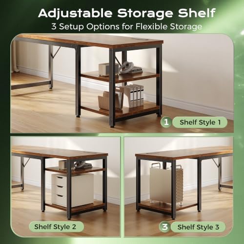Huuger 47.2'' x 19.7'' Computer Desk, Power Outlets, 0.95'' Thick Desktop - Image 6