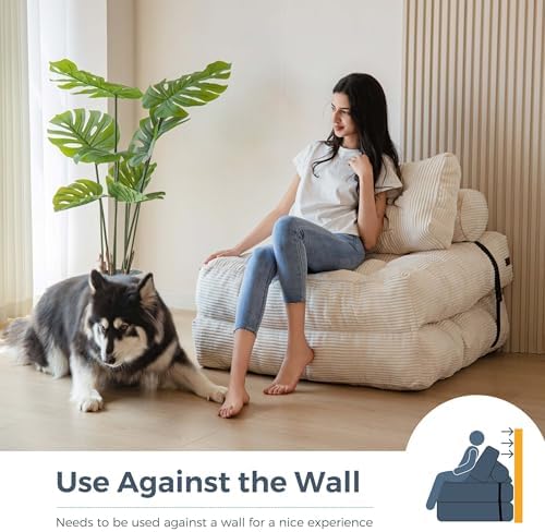 MAXYOYO Folding Sofa Bed, Convertible Chair Bed with Pillow - Image 3