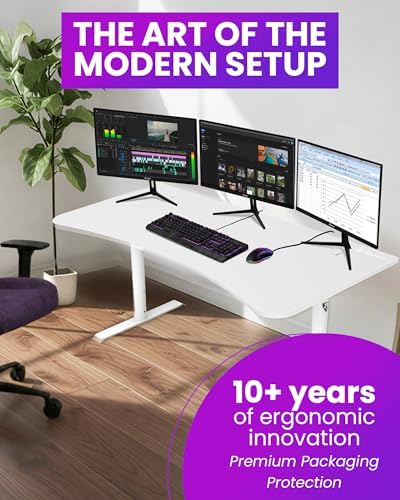 Arozzi Arena Ultrawide Curved Gaming Desk White - Image 6