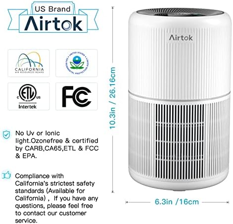 2 Pack Air Purifier for Home Bedroom with H13 True HEPA Filter for Smoke, Smokers, Dust, Odors, Pollen, Pet Dander | Quiet 99.9% Removal to 0.1 Microns | White Available for California - Image 5