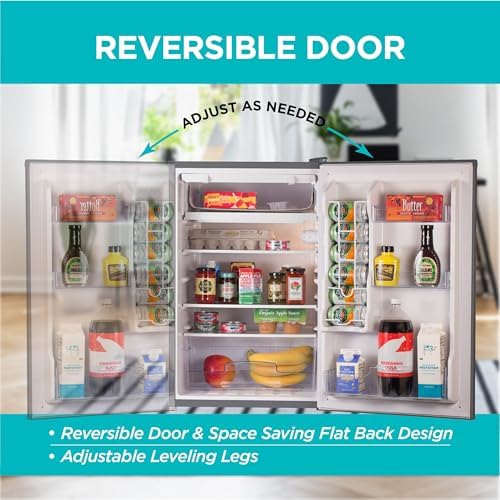 BLACK+DECKER 4.3 Cu. Ft. Compact Refrigerator, BCRK43V, Stainless Look - Image 5
