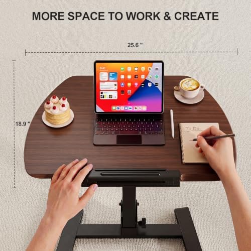 ROMOON Folding Standing Desk with Wheels: No-Assembly, Height Adjustable - Image 2