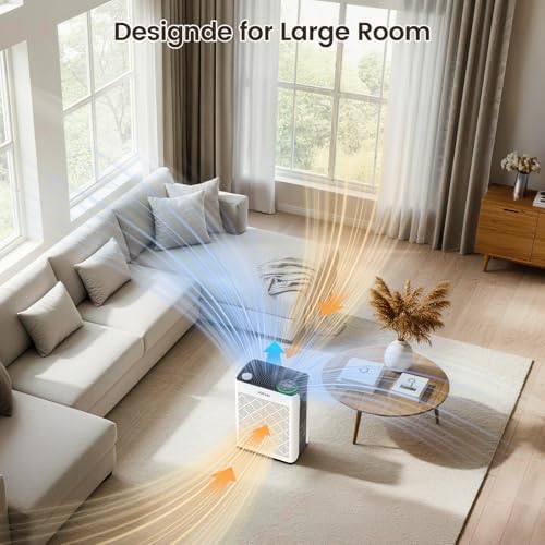 Air Purifier For Home Bedroom Large Room Up To 1092 ft² in 1hr, Ivory - Image 6