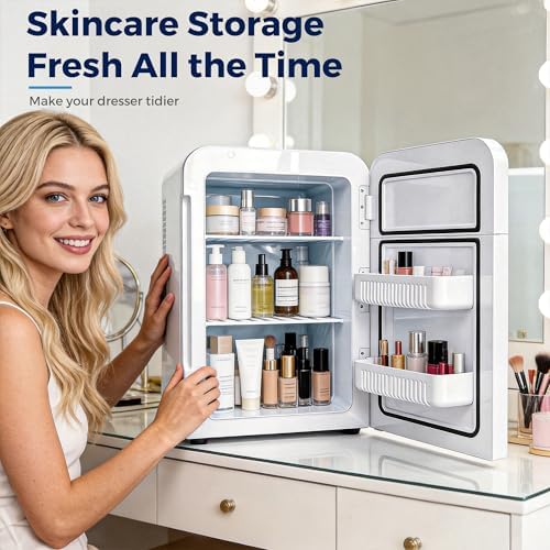 Kikihouse 22L/30Cans Mini Fridge for Bedroom, Portable Cooler & Warmer - Image 3