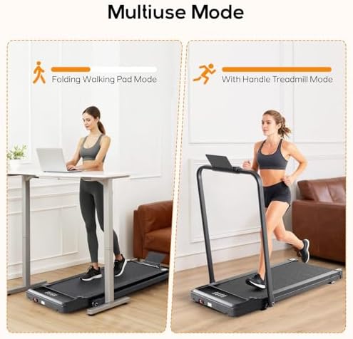 NEWBULIG Under Desk Walking Pad Treadmill, Portable Compact Electric Treadmill with Remote Control, Quiet Fitness Equipment & LED Display for Home & Office, Black&Sliver - Image 2
