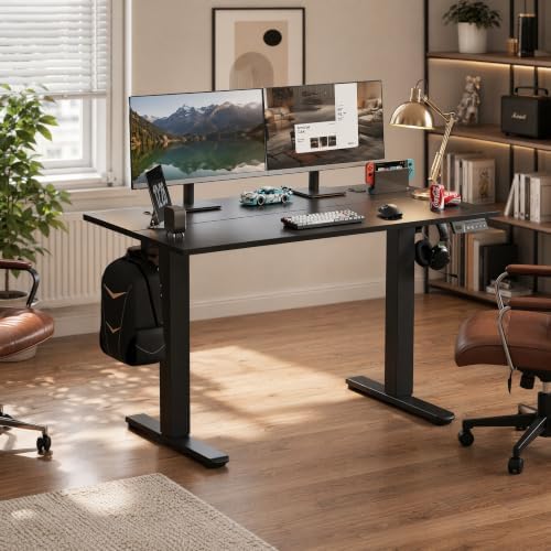 Claiks Electric Standing Desk 40x24 Inch Adjustable Desk, Black - Image 2