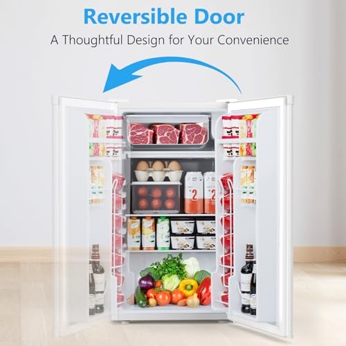 COWSAR 3.2 Cu.Ft Mini Fridge with Freezer for Bedroom Dorm, White - Image 5