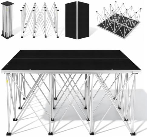 4x4 ft Foldable Stage Platform, 24" Riser for Church, School by Unknown