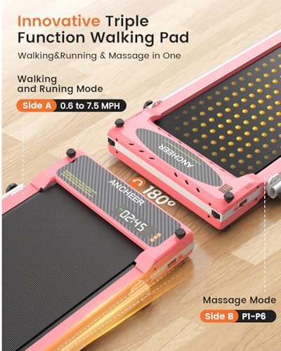 ANCHEER Walking Pad with Incline - Under Desk Treadmill with Handle Bar - Image 2
