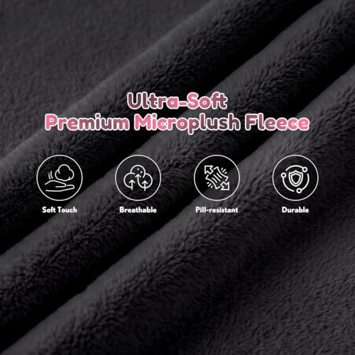 Black Pink Cat Gaming Chair,Ultra Soft Cute Microplush Fleece Desk Chair - Image 5