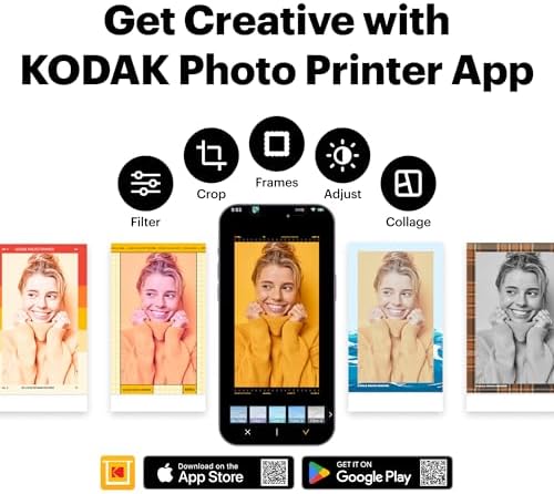 KODAK Mini 2 Retro 2x3 Portable Photo Printer, 4PASS, 98 Sheets, Yellow - Image 7