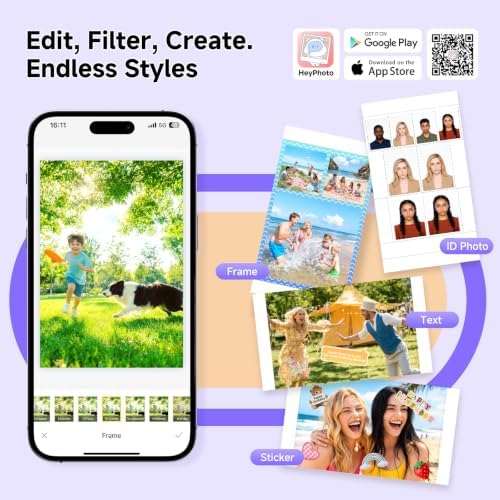HPRT 4x6 Photo Printer for iPhone & Android, Beige 108 Sheets - Image 5