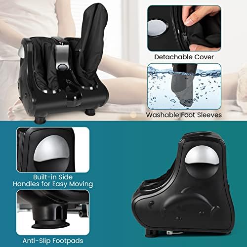 COSTWAY Foot and Calf Massager, Shiatsu Heated Electric Foot Massager - Image 4