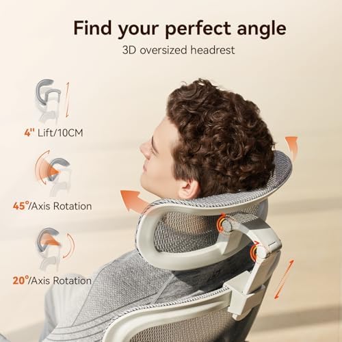 SIHOO B100 PRO Ergonomic Office Chair with Footrest, 4D Flip-Up Armrests - Image 4